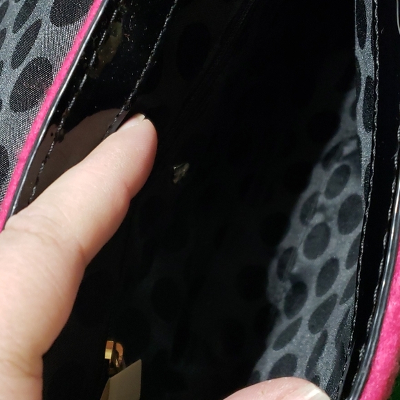 Kate spade pink and red felted crossbody rare - Picture 12 of 14